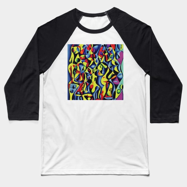 Chromatica #8 Baseball T-Shirt by danrobichaud
